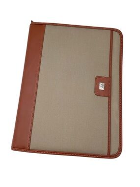 Cutter & Buck Padfolio Legal Pad Zipper Case Cotton Twill Leather Trim Pepsi Co